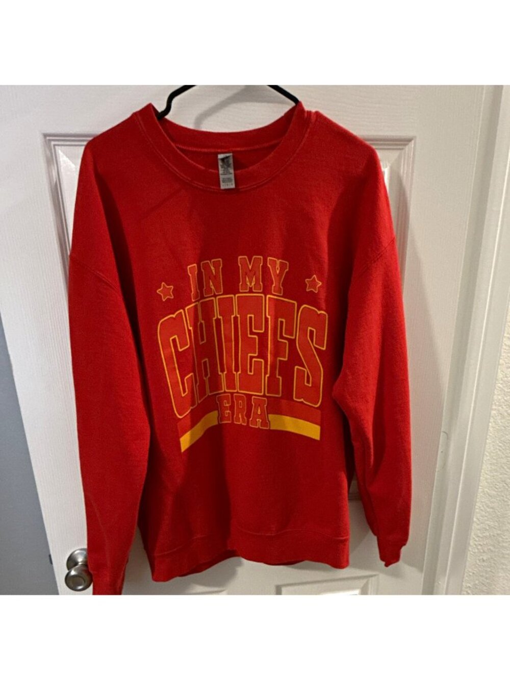 Taylor Swift Kansas City Chiefs Travis Kelce 87 UNISEX L Red Crewneck Sweater